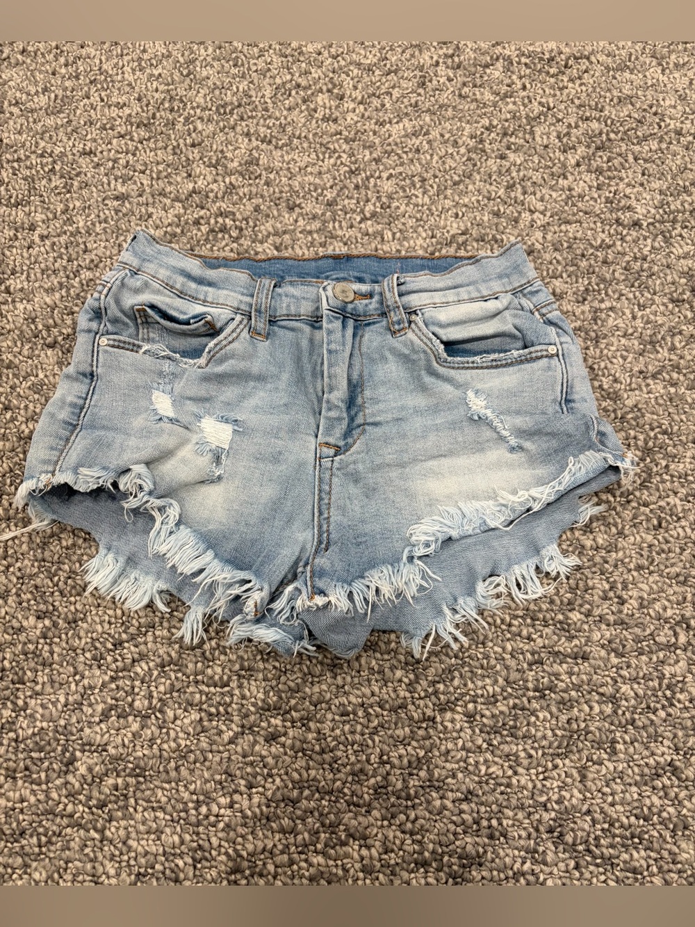 BlankNYC Mini Lenox Light Wash Frayed Denim Girl’s Shorts